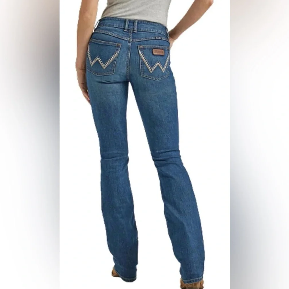 Wrangler Retro 31/11X36 Women's Classic Blue Boot Cut Jeans Mid-Rise NWT #7 - Picture 11 of 13